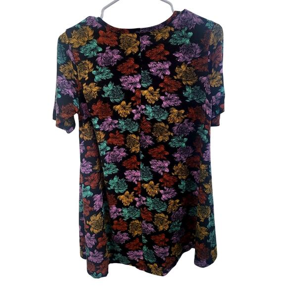 LuLaRoe Black with Multicolor Flowers Perfect T - XS - Picture 2 of 3